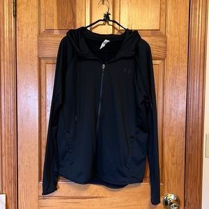 UnderArmour Hooded jacket. Cold Gear. Size large. Fleecey inide. Black.